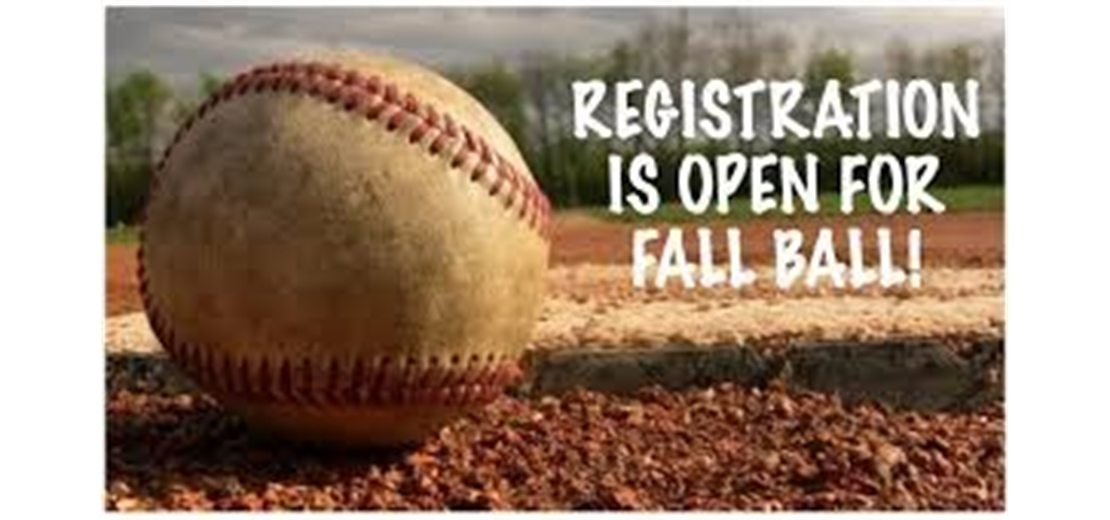 2024 Fall Baseball Registration is Now Open!
